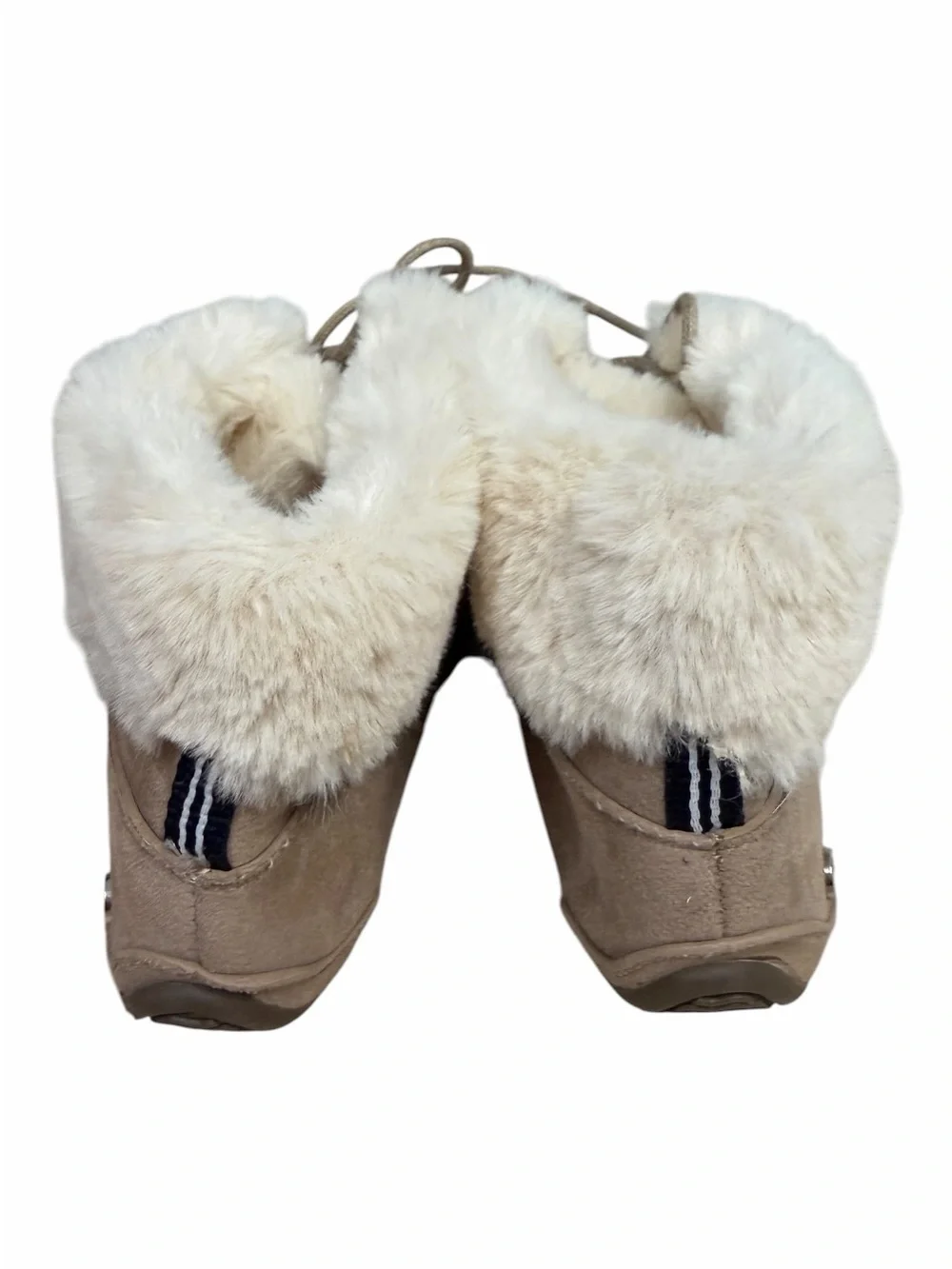 Nautica Moccasin Slippers Faux Fur Lined Brown Suede Style Women’s Size 7 Cozy